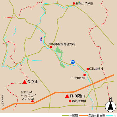 高取山(生活環境保全林)アクセス図