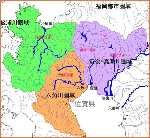 佐賀県内の圏域図