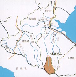 中木庭ダム河川図