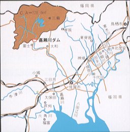 嘉瀬川ダム河川図
