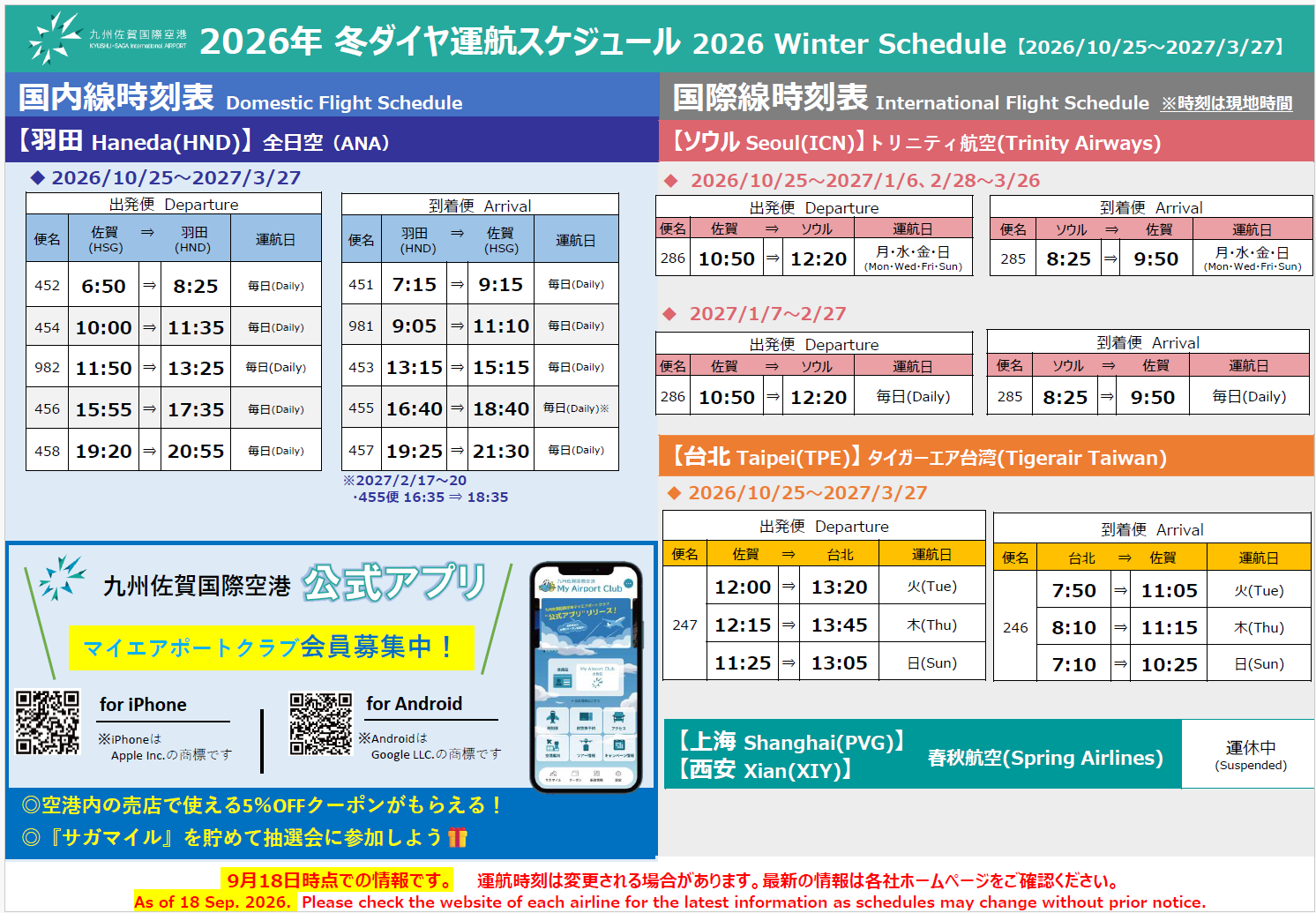 最新時刻表