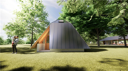 竪穴住居モチーフキャビン