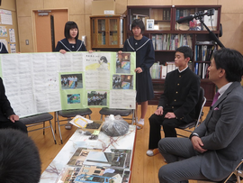 浜玉中学校の皆さんに活動状況をご説明いただきました②