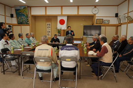 杵島建設業協会や甘久地区の関係者の皆さんと意見交換を行いました