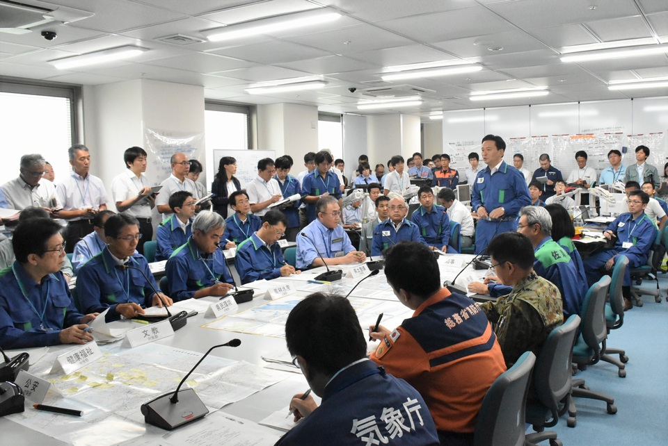 8月27日からの大雨に伴い第6回災害対策本部会議を開催①