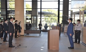 令和3年度新規採用職員辞令交付式が行われました