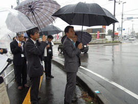 田手交差点を視察しました