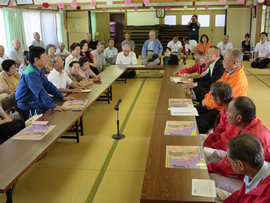 天満町自主防災会や地域の皆さんと意見交換を行いました1