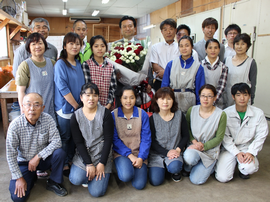 原園芸や佐賀県ばら切花研究会の皆さんと一緒に