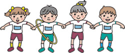 輪くぐりの様子のイラスト