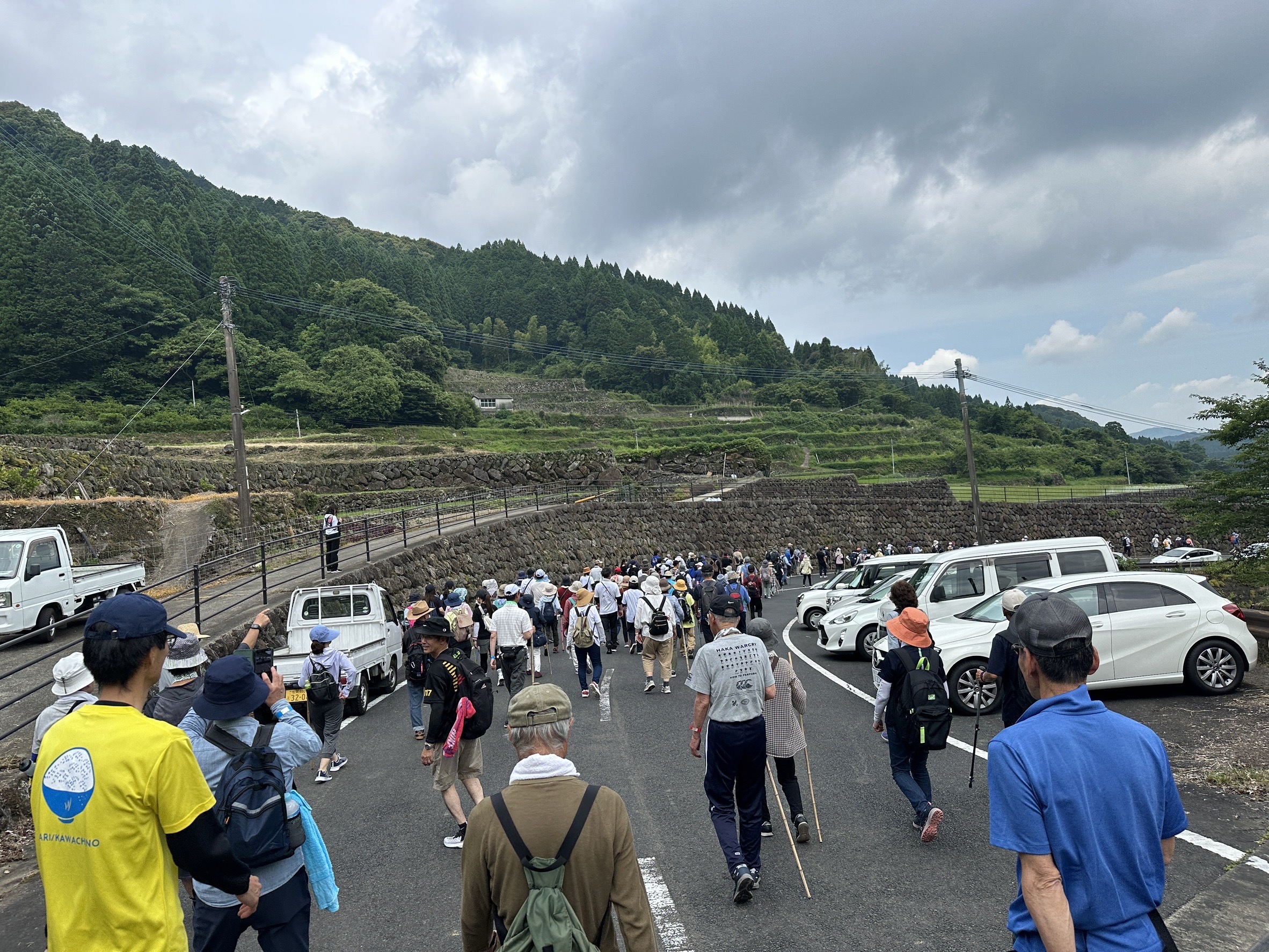 棚田ウォーク出発時の様子