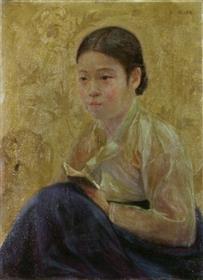 岡田三郎助《朝鮮婦人》佐賀県立美術館蔵