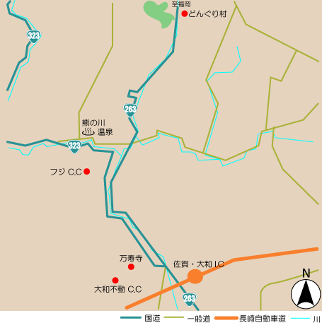 向合(生活環境保全林)アクセス図