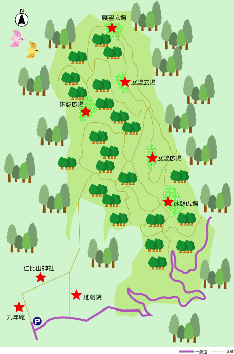 仁比山多目的保安林イメージ図