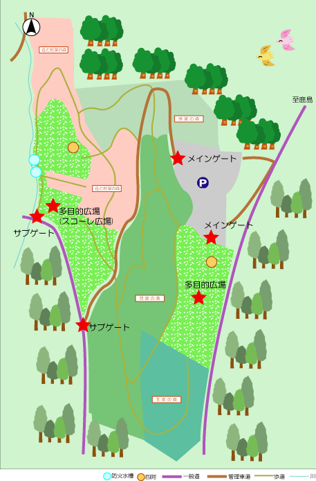 白鳥尾多目的保安林イメージ図