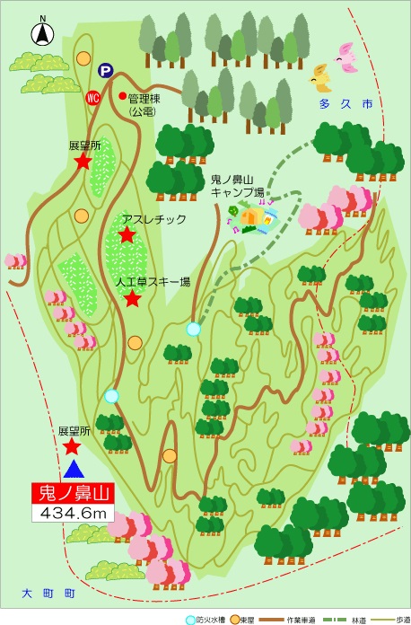 鬼ノ鼻生活環境保全林イメージ図