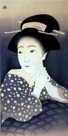岡田三郎助《おさん(近松門左衛門作「大経師昔暦」より)》