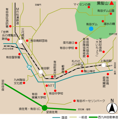 白川(生活環境保全林)アクセス図