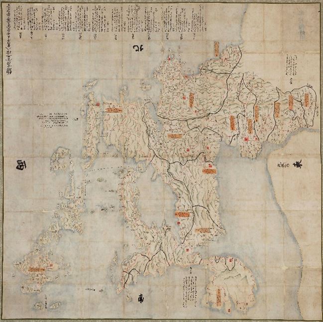 慶長肥前国絵図_佐賀県立名護屋城博物館蔵