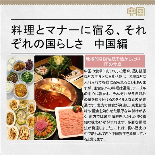 食卓から見える世界　中国編