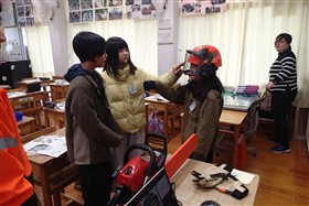 林業の装備試着