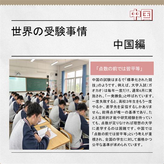 世界の受験事情ー中国編