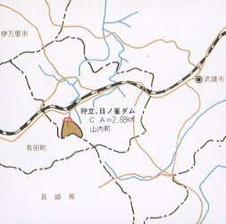 狩立・日ノ峯ダム河川図