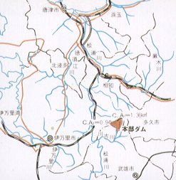 本部ダム河川図