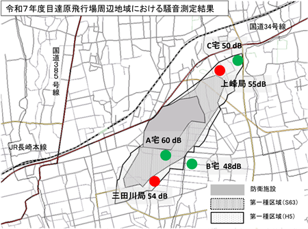 R7目達原飛行場周辺