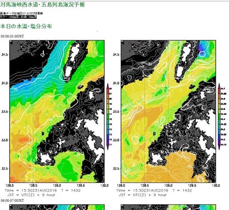 水温塩分図