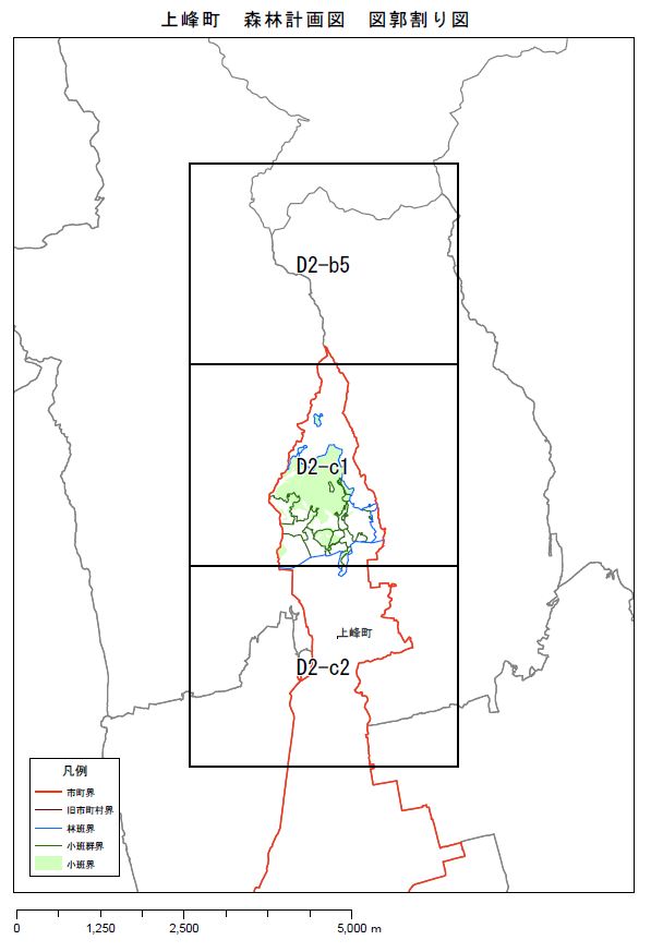 森林計画図　上峰町