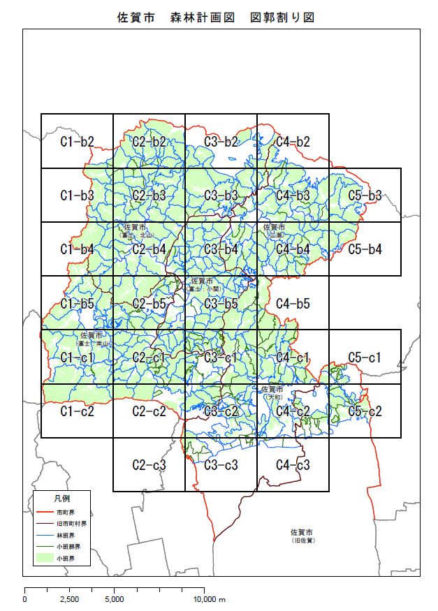 森林計画図　佐賀市