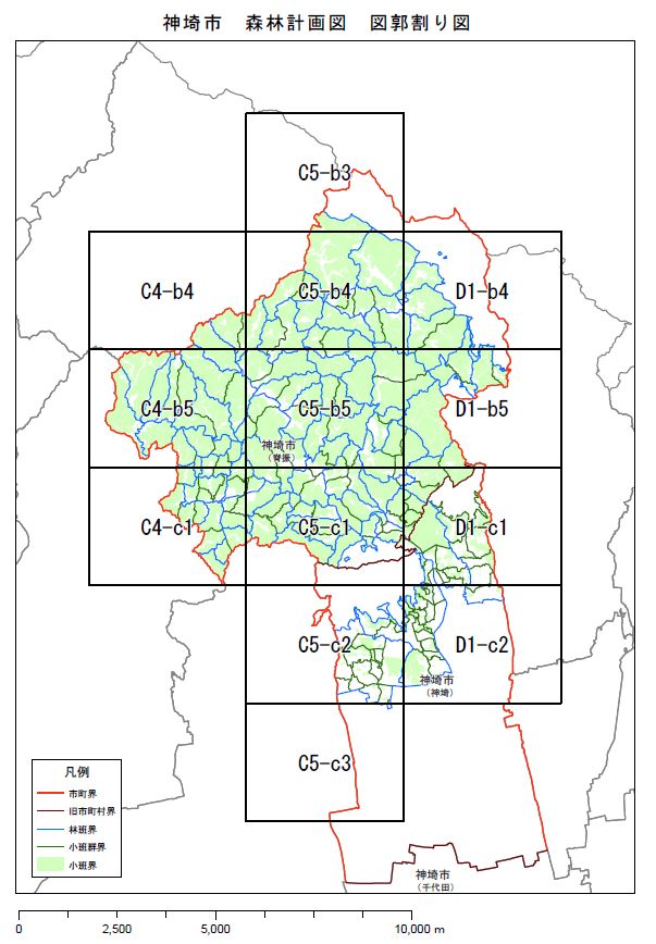 森林計画図　神埼市