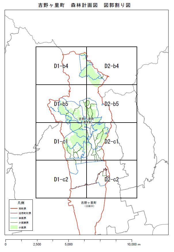 森林計画図　吉野ヶ里町