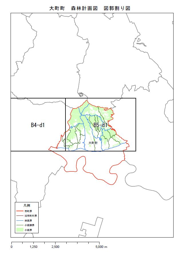 森林計画図　大町町