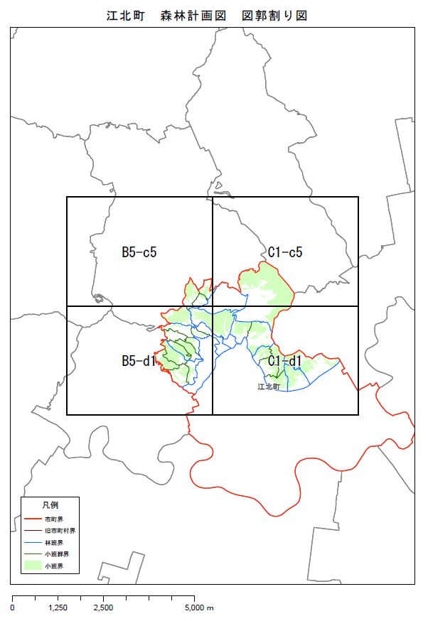 森林計画図　江北町
