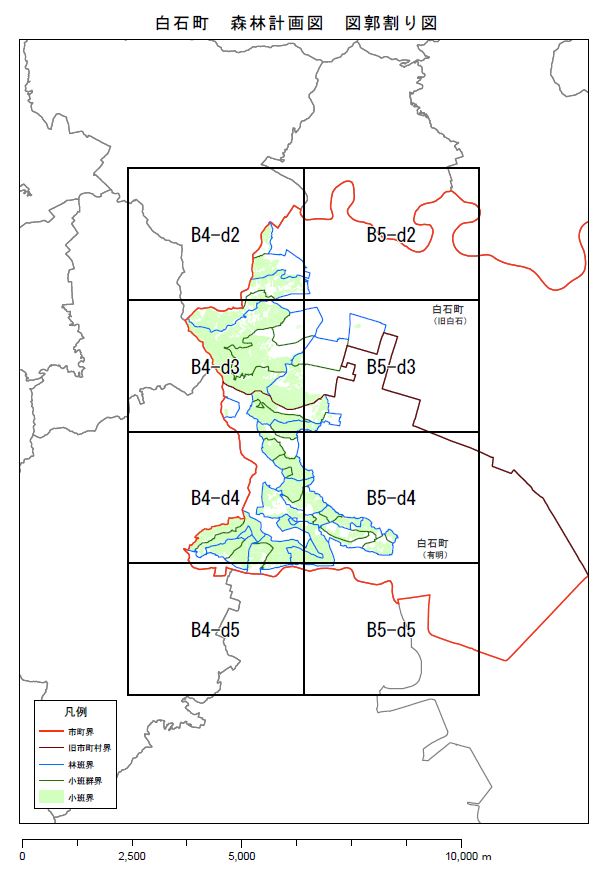 森林計画図　白石町