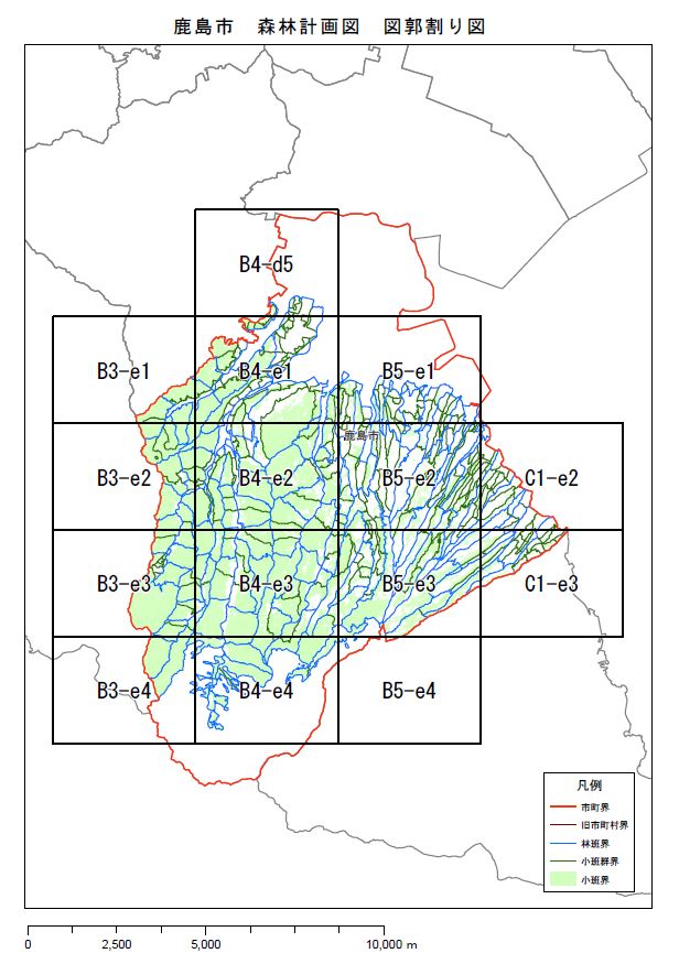 森林計画図　鹿島市