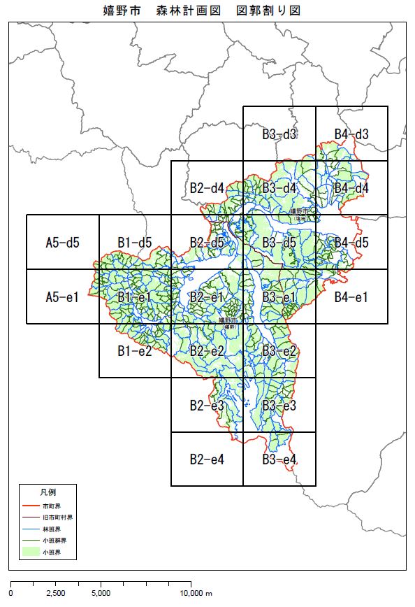 森林計画図　嬉野市