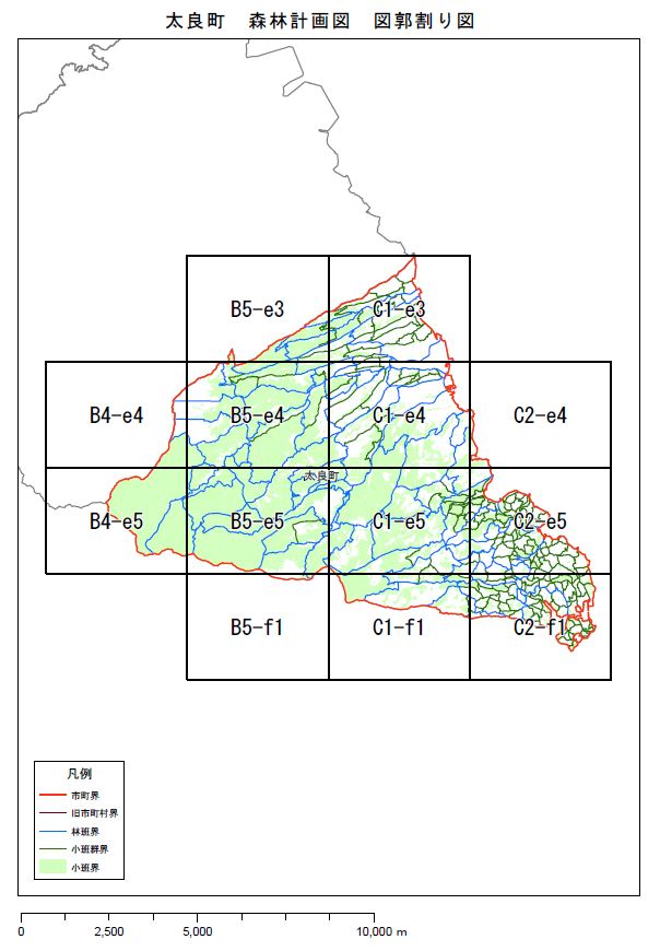 森林計画図　太良町