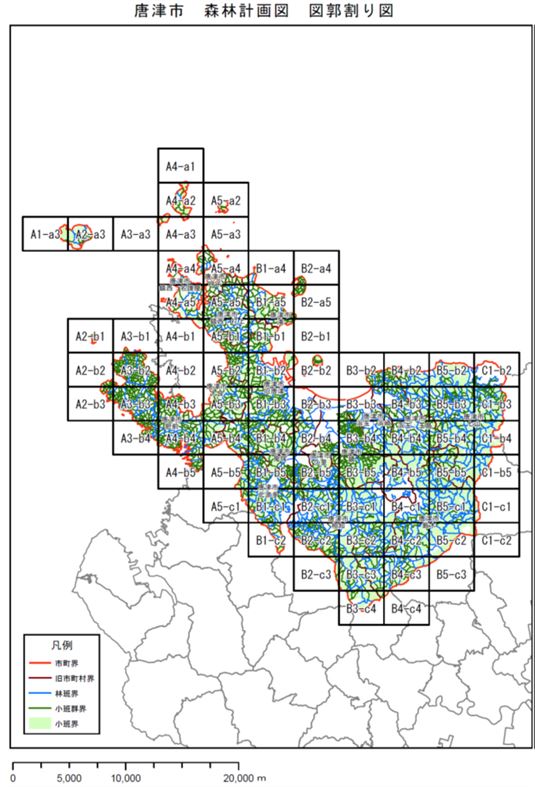 唐津市　森林計画図