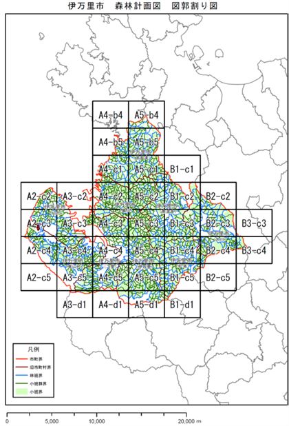 伊万里市　森林計画図