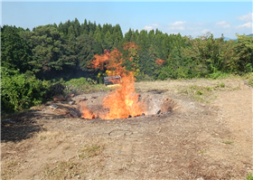 野焼き写真