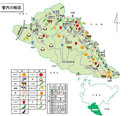 藤津管内の略図