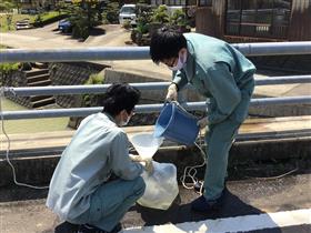 河川水採水