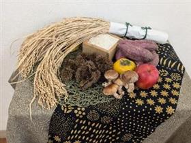 秋の収穫祭の飾り付け