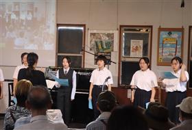 音楽部の合唱の様子