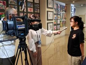 佐世保のケーブルテレビの取材の様子