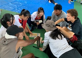 留学生との交流の様子