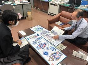 卒業制作展での手ぬぐいプロジェクト展示(1)